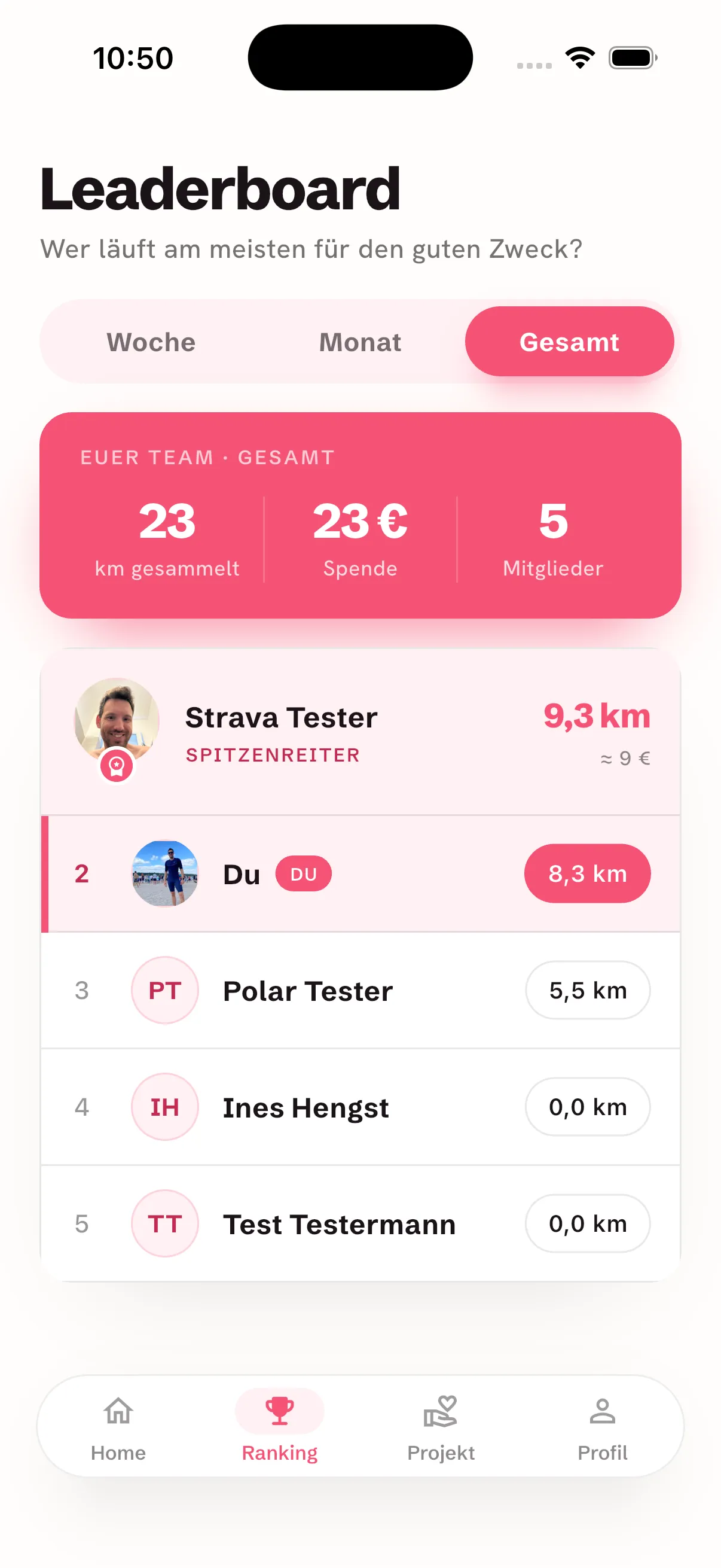 App: Leaderboard
