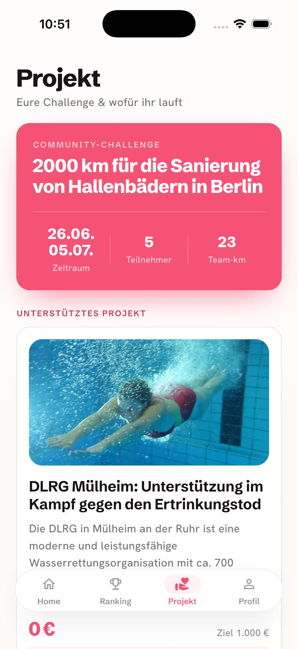 App: Spenden verfolgen