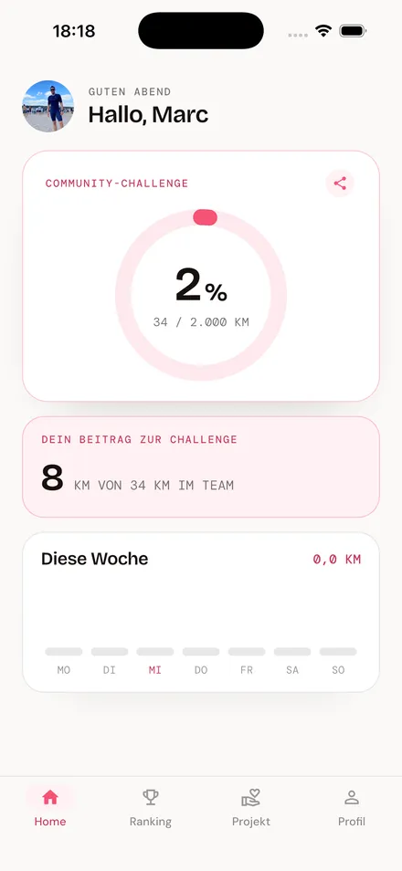 App Kilometer-Tracking